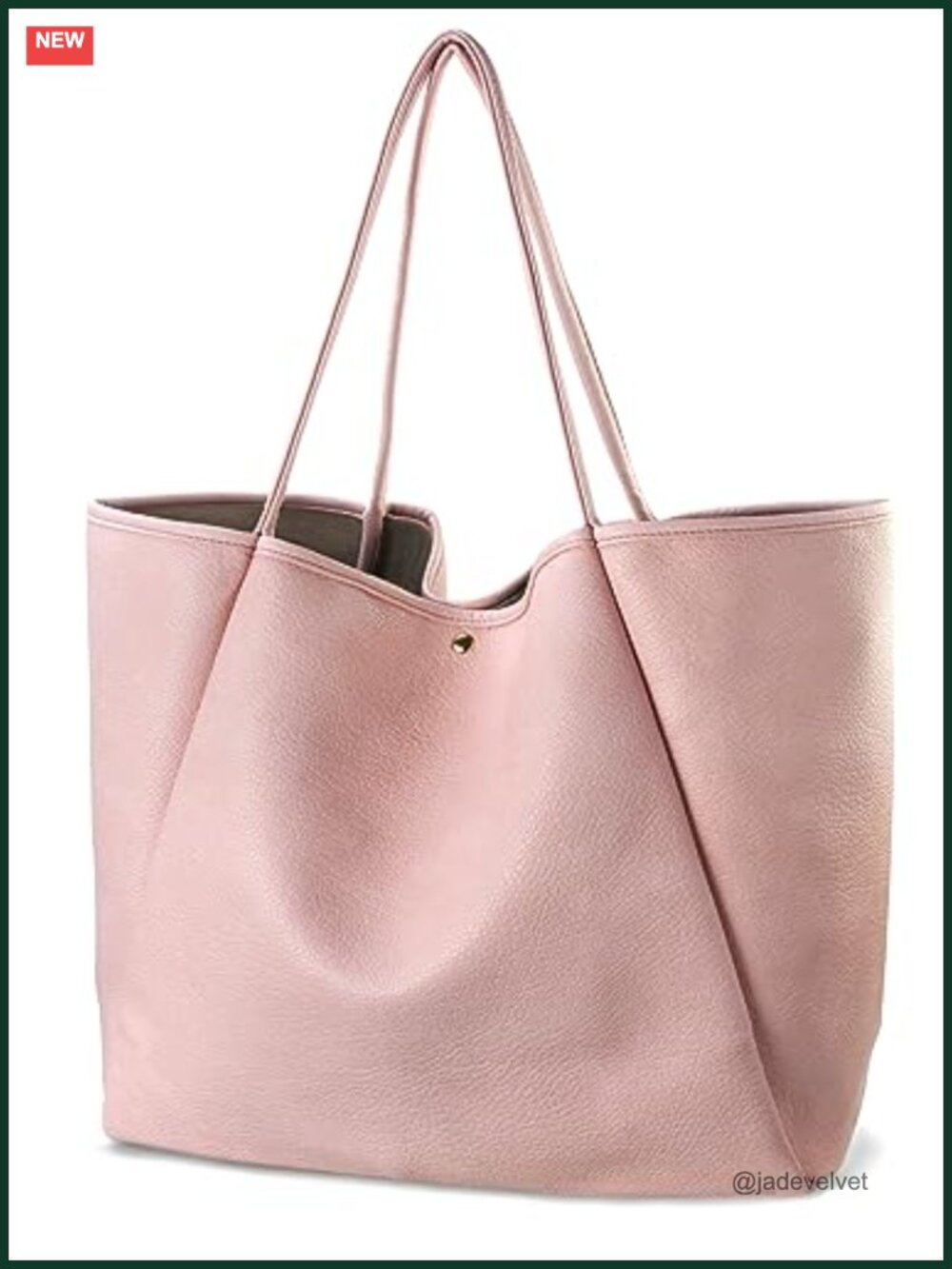 Oversize PU Leather Tote Bag Weekender Shopper Handbag Travel Purse